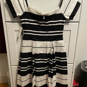 Guess striped off the shoulder dress